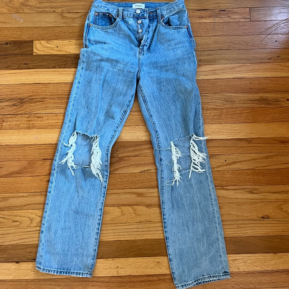 pistola high rise straight leg jeans